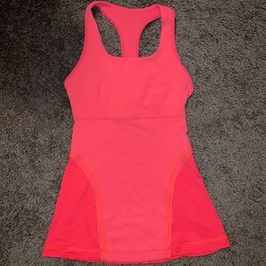 Coral Lululemon razor back tank